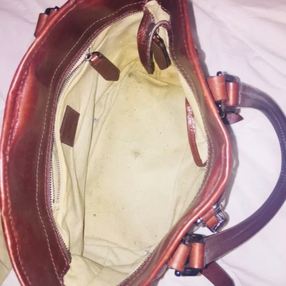 Burberry Check/Brown Leather Saddle Bag - Picture 3 of 12